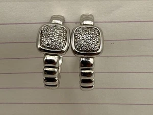 John Hardy Diamant Sterling Creolen klassischer Stil Pfostenrücken mit Etui - Bild 1 von 6