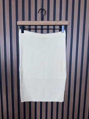 Falda Alexander Wang Pequeña Mujer Marfil Crotchet Tejido Perforado Foto 1 de 4