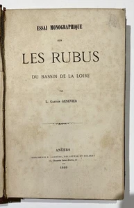 Genevier - Essai monographique Rubus Bassin de la Loire 1869 / Flore botanique - Imagen 1 de 1