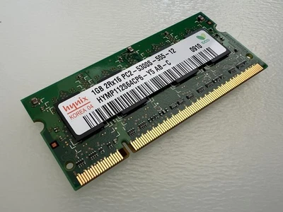 HYNIX 1GB 2Rx16 PC2-5300S-555-12 HYMP112S64CP6-Y5 AB-C SODIMM RAM - Image 1 of 3