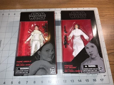 Star Wars Serie Negra Lote De 2 Padme Amidala 81, Y Princell Leia Organa 30 Foto 1 de 4