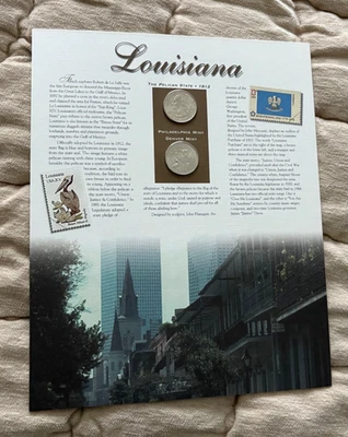 Uncirculated Oklahoma State 2002 D+P Quarter Fleetwood History Panel NM-MT - Image 1 of 2