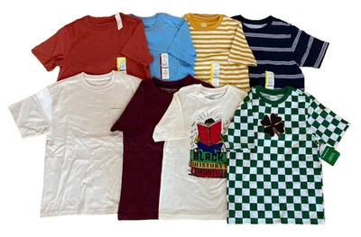 New LOT of 8 t-shirts BOY size 8 Black History Month St Patrick's Day ++ - Image 1 of 4