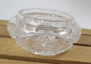 Unbranded 8-Point Pinwheel Cut Crystal Trinket Dish Bottom Only Missing top - Picture 1 of 7