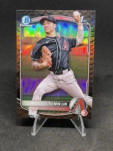 2025 Bowman Yu-Min Lin 1st Bowman Reptilian Refractor #BCP-27 Diamondbacks - Picture 1 of 2