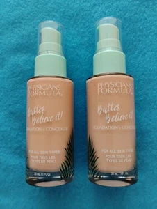 PHYSICIANS FORMULA BUTTER BELIEVE IT! FOUNDATION+CONCEALER LIGHT 2 Pk - Picture 1 of 2