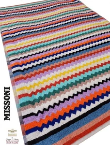 Tappeto MISSONI cm. 90 x 60 antiscivolo pesante disegno 3D 100% cotone multiuso - Picture 1 of 12