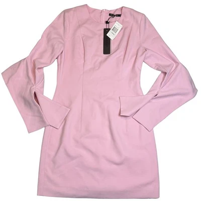 NWT Black Halo Lorie Bell Sleeve Mini Dress Ice Pink Size 6 $345 Designer - Image 1 of 4