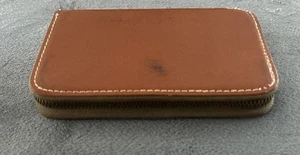 Vintage Maniküre Set braun Echtleder Etui selten mit Kamm - Bild 1 von 10