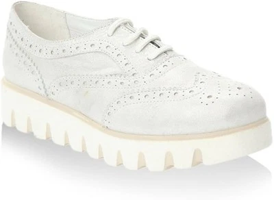 CAPRITO scarpe basse da donna con lacci RD012, argento, EU 38 - Immagine 1 di 2