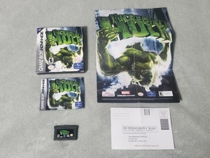The Incredible Hulk Game Boy Advance GBA Complete (CIB) w/Poster Tested & Works - Picture 1 of 13