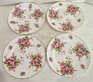 4 Vintage New Chelsea Staffs 7 3/4" Salad Dessert Plates Made in England #1 - Picture 1 of 8