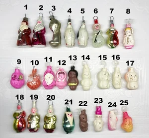 Vintage glass Christmas tree Ornaments decorations Santa Claus Malyutka soviet - Picture 1 of 12