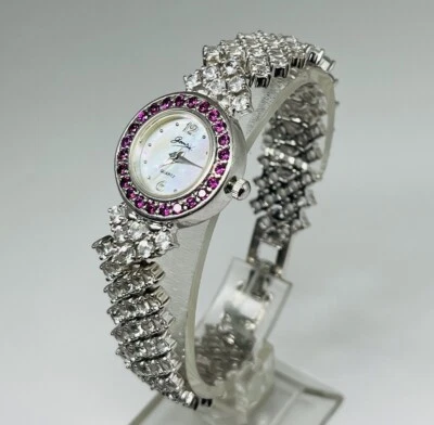 Reloj pulsera para mujer GEMS esfera perla plata de ley 925’s Foto 1 de 4