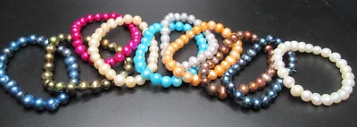 ENORME Lote de Pulseras de Perlas Coloridas HONORA Foto 1 de 4