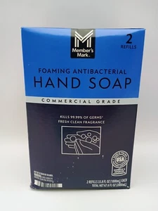 2 Refills Members Mark Commercial Foaming Antibacterial Hand Soap EXP 04/2027 - Picture 1 of 3