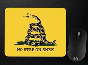 NO STEP ON SNEK Mousepad, Funny Gadsden Don't Tread on Me Snake Flag Meme Mouse - Picture 1 of 1