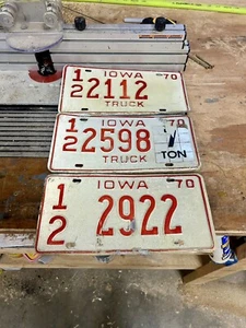 1970 Butler County Iowa License Plates - Picture 1 of 2