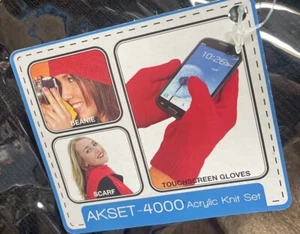 ADULT HAT/SCARF/TOUCHSCREEN GLOVES SET BLACK - Picture 1 of 4