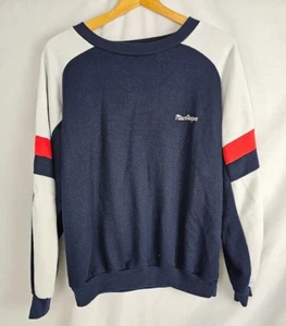 Vintage Macgregor Sweatshirt Pommel Blue Red White LG soft USA Olympic Halloween - Picture 1 of 5