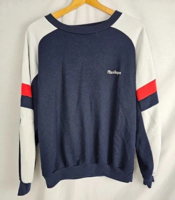 Sudadera De Colección Macgregor Pomo Azul Rojo Blanco LG Suave EE. UU. Olímpico Halloween Foto 1 de 4
