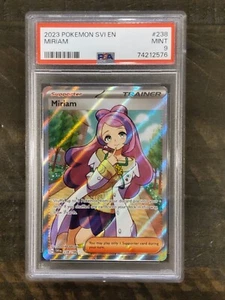 2023 Pokemon Svi EN Scarlet & Violet 238 Miriam Full Art Trainer - PSA 9 - Picture 1 of 2