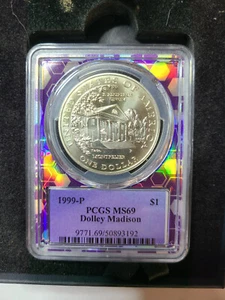 1999-P Dolley Madison Silver Commemorative Dollar MS69 PCGS Mint State 69 - Picture 1 of 2