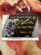 2022-23 UPPER DECK SP AUTHENTIC SIGN OF THE TIMES INSCRIBED AUTO BLACK/GOLD /49