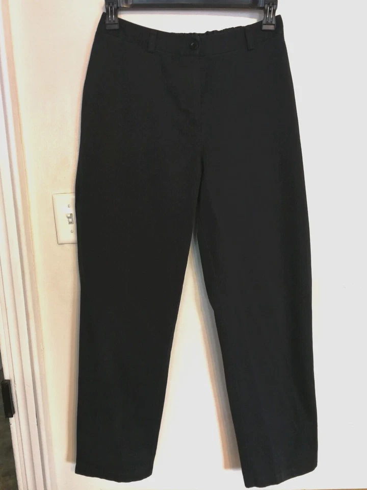 Pantalones para mujer LL Bean 12 M/T azul marino calce clásico chino curvilíneo bolsillos caqui Foto 1 de 4