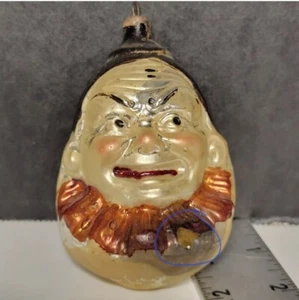 Difícil de Encontrar Vintage Vidrio Mercurio Adorno de Navidad Joey Payaso De Colección Enojado 4" LEER - Imagen 1 de 17