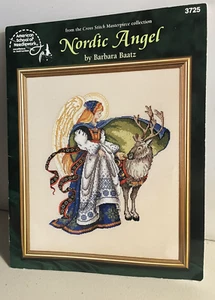 Nordic Angel Cross Stitch Pattern by Barbara Baatz 3725 Scandinavian w Reindeer - Picture 1 of 4