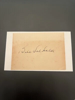 Bill Salkeld Signed Index Card Cut JSA LOA Pittsburgh Pirates Braves White Sox - Image 1 of 3