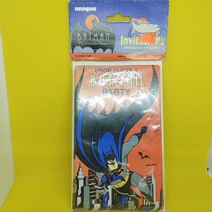 Batman The Animated Series 8-Vintage Birthday Party Invitations 1993 - Picture 1 of 9