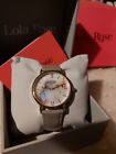 Lola Rose branded Watch with taupe real leather strap and goldtone findings BNWT