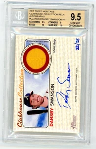 Dansby Swanson 2017 Topps Heritage Clubhouse Collection Auto /25 Rookie ! - Picture 1 of 2