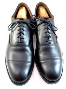 Allen Edmonds "PARK AVENUE" Cap-Toe Oxfords 11.5 B Black Made in USA (404N) - Picture 1 of 11