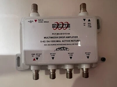 Cable TV SIgnal Booster PCT Drop Amplifier PCT-MA-B1015-4A - Image 1 of 4