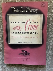 The Book Of The Crime by Elizabeth Daly Mystery pulp Novel Detective - Picture 1 of 3