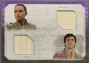 2020 Masterwork Dual Costume Relic of REY and POE DAMERON Purple 5/25 - Picture 1 of 3