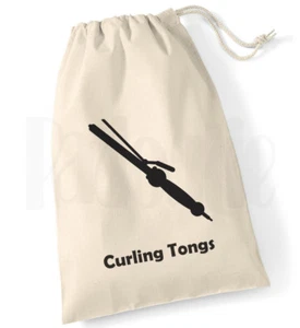 Personalised Curling Tongs Bag (B&W) - Picture 1 of 2
