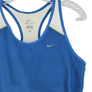 Nike Dri-Fit Athletic Tank Top Womens XL Mesh Racerback Built-In Bra Workout - Picture 1 of 9
