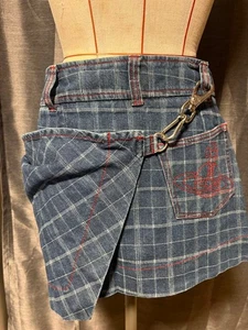 Vivienne Westwood Wickelrock Gr. M Freizeit Denim Karomuster blau - Bild 1 von 7