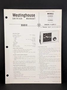Westinghouse Reloj Radio Manual de Servicio Modelo H-823L5 Chasis V-2395-3 4 Pg - Imagen 1 de 2