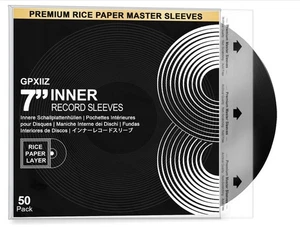 GPXIIZ Custodie interne per dischi 7 pollici, 50 pezzi custodie per singoli L... - Foto 1 di 7