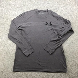 Under Armour Shirt Mens Large Gray Long Sleeve HeatGear Athletic Lightweight Gym - Picture 1 of 9