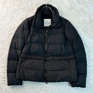 Moncler Woman M Down Jacket Wool Switching Short Length Black Limited Edition Al - Picture 1 of 20