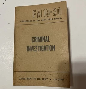 ABTEILUNG DER ARMEE FELDHANDBUCH STRAFRECHTLICHE ERMITTLUNGEN - Bild 1 von 4