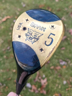 Vtg Lynx Tigress Persimmon Driver Wood 5 Steel Shaft Ladies Flex RH VERY CLEAN! - Image 1 of 4