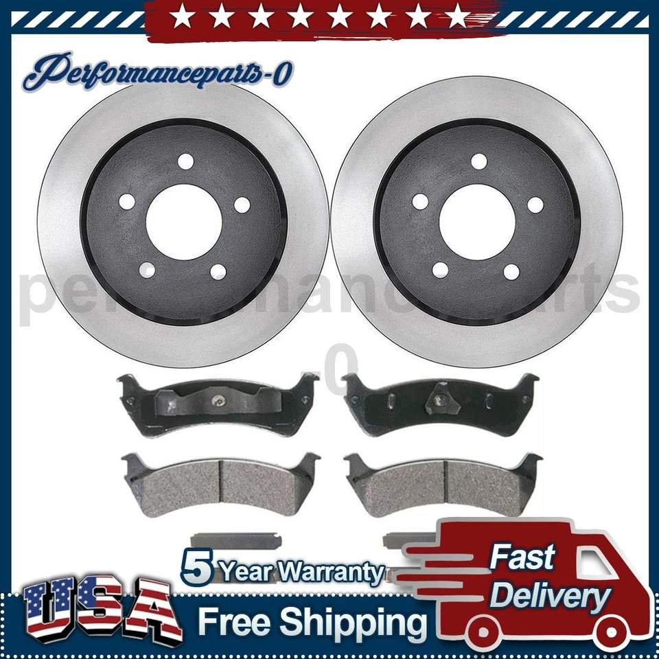 Rear Disc Brake Pad Set Disc Brake Rotor for Ford Explorer Sport 2002-2002 - Image 1 of 4