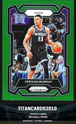 Keegan Murray 2023-24 Panini Prizm verde Prizm Sacramento Kings #7 Foto 1 de 2